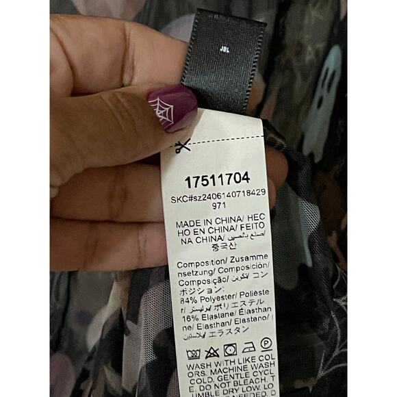 Halloween Print Mesh Top NWOT 3X - Picture 5 of 6